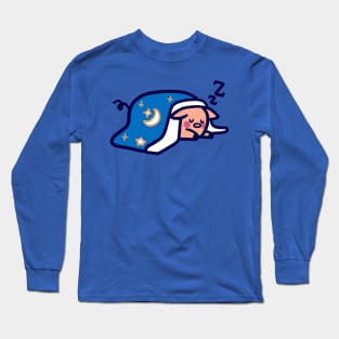 Cute Sleeping Pig Long Sleeve T-Shirt